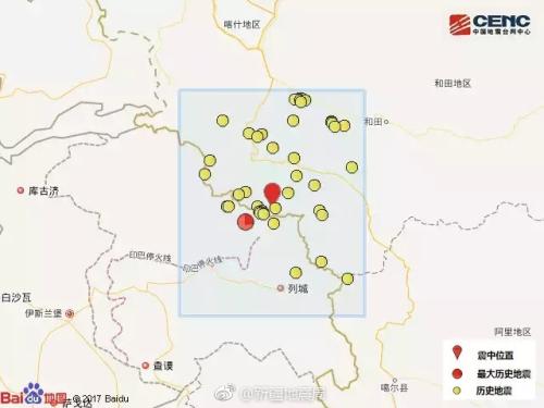 新疆叶城县发生5.2级地震 震中50公里内人口极稀少