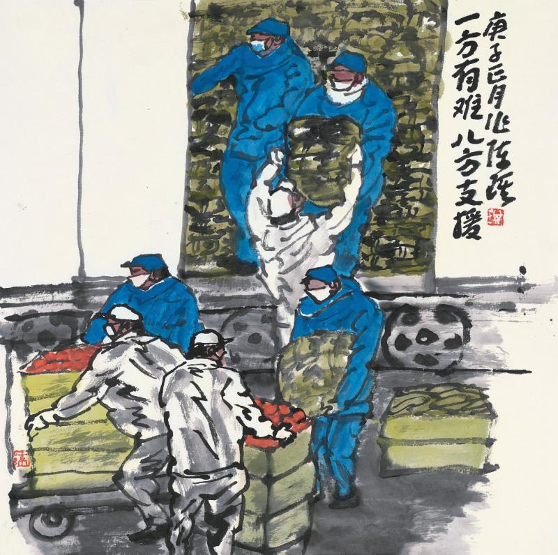 这个暖心的展览回到上海，从中映出艺术家为战疫作出的努力