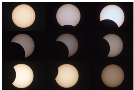 从14时46分到16时55分,拍摄到的日食过程 摄影 查金辉