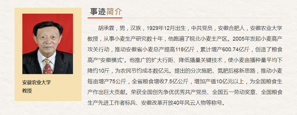 安徽省“最美奋斗者”推荐人选
