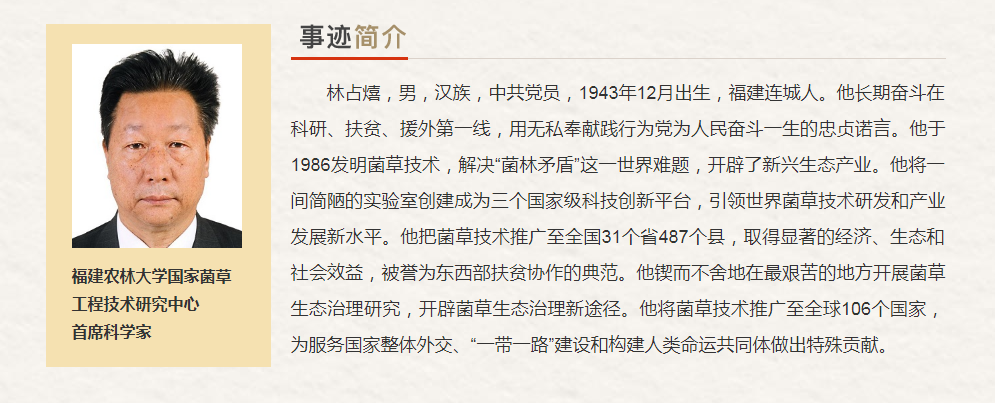 福建省“最美奋斗者”推荐人选