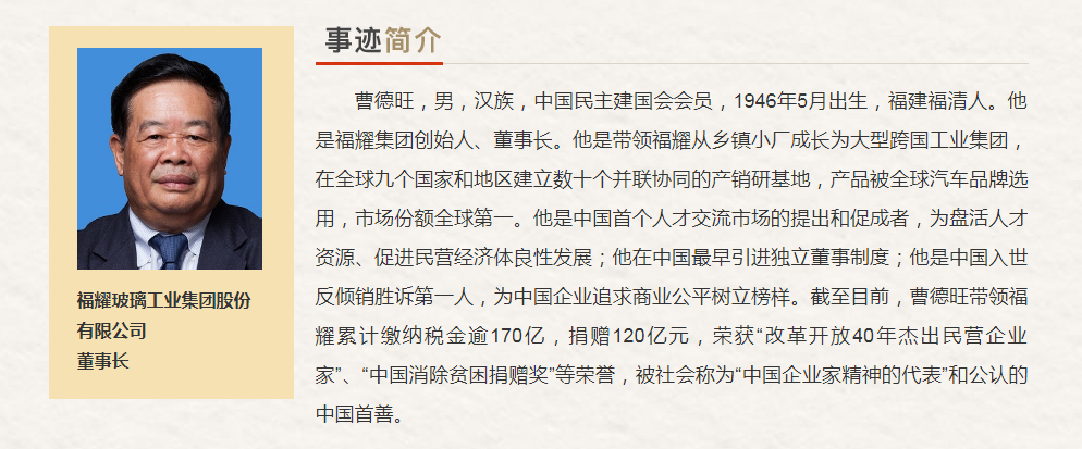 福建省“最美奋斗者”推荐人选