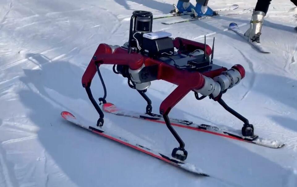 和机器人一起滑雪！六足滑雪机器人亮相助力科技冬奥