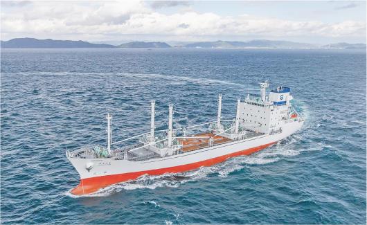 全国首艘超低温冷藏运输加工船“海洋之星”轮在青岛命名投用
