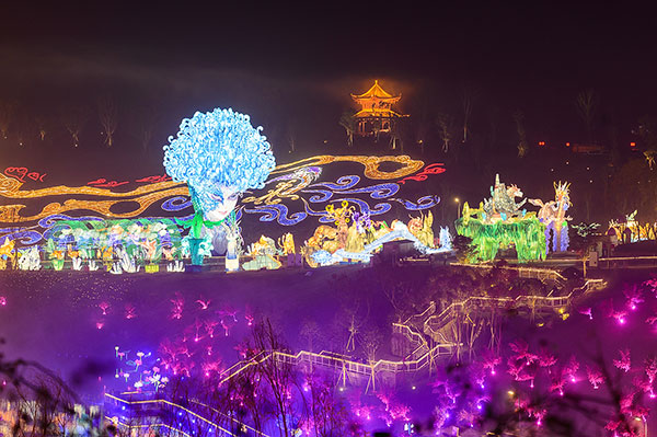 魅力盐都 安逸灯城|春节假期到自贡 过一个年味十足的中国年_fororder_2精卫女神灯组(摄影-廖志全)