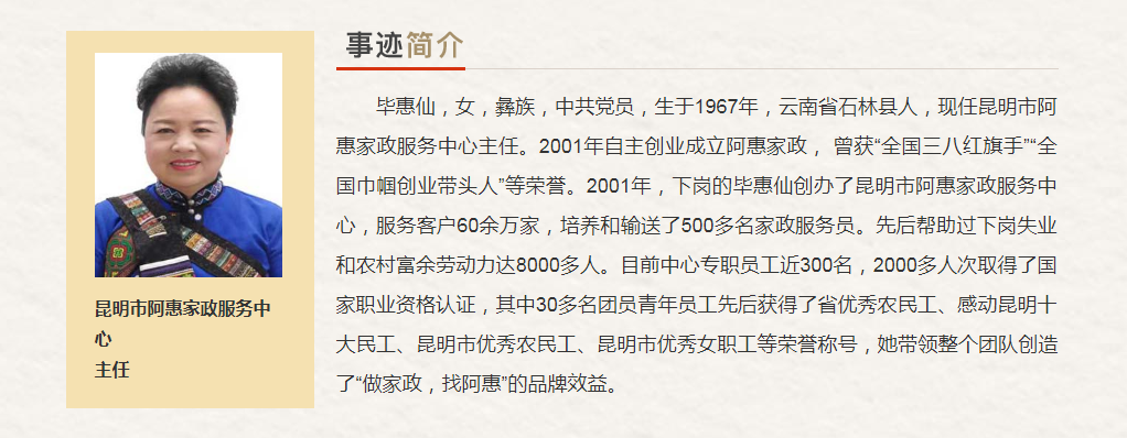 云南省“最美奋斗者”推荐人选
