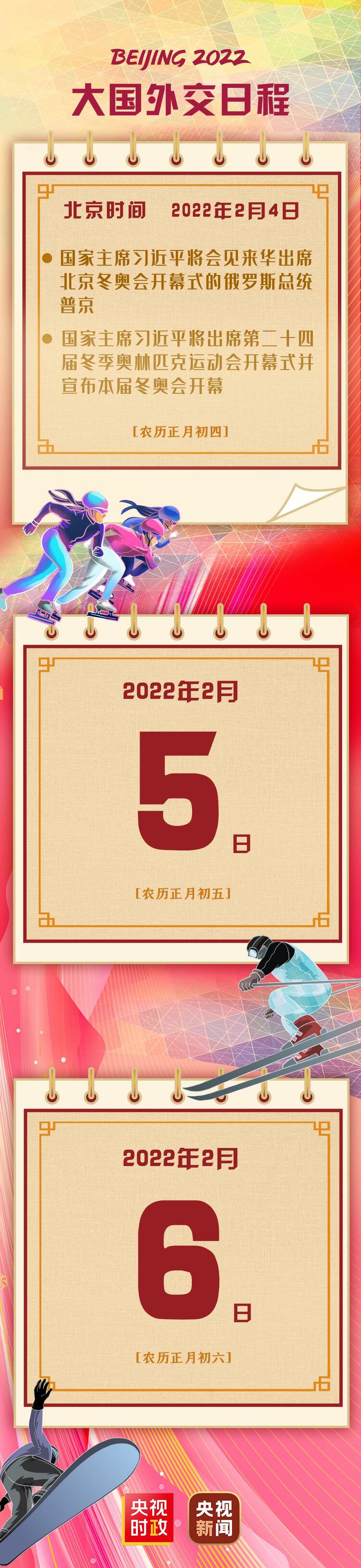 冬奥时刻丨一张图看大国外交日程