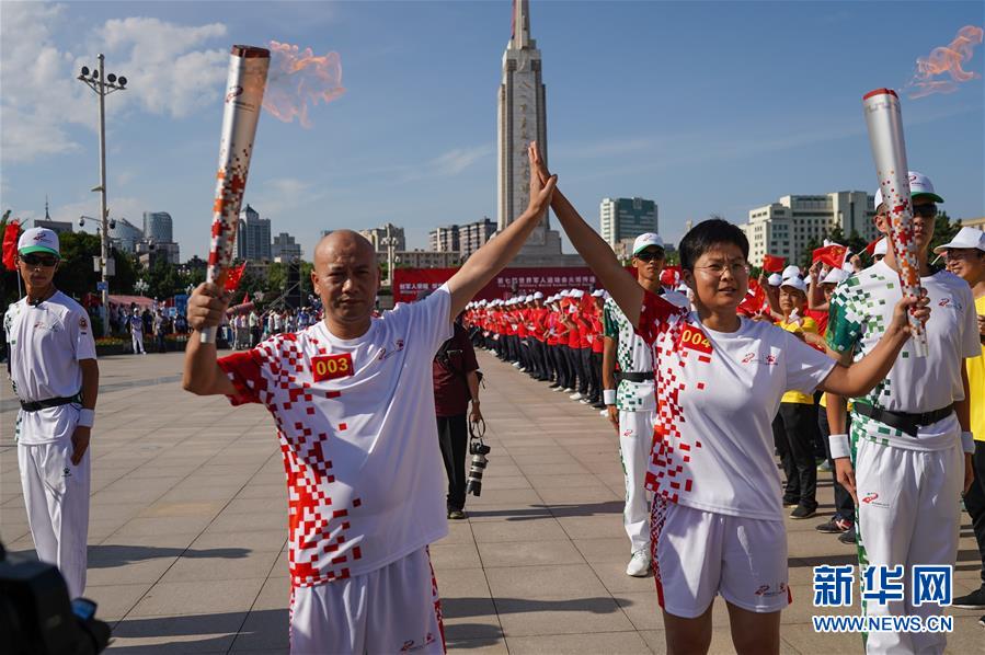 第七届世界军人运动会圣火火种采集和火炬传递启动仪式在南昌举行