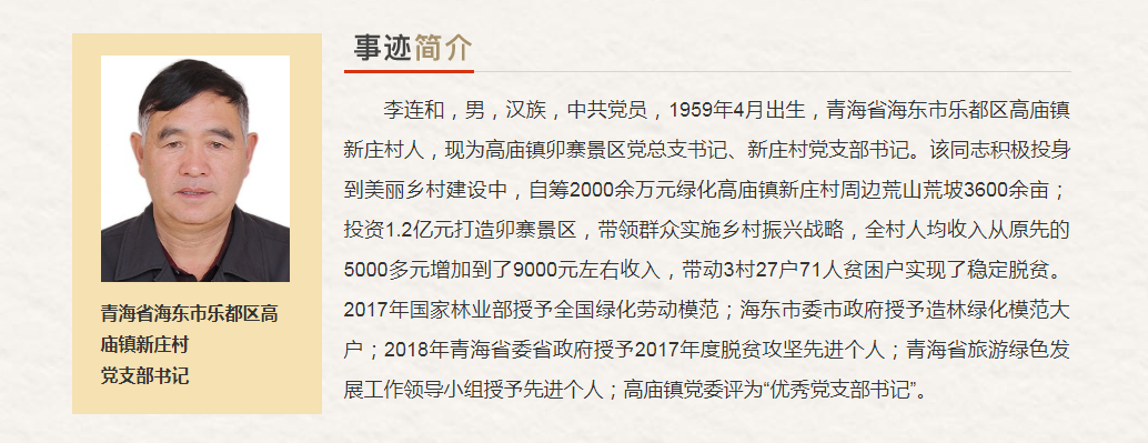 青海省“最美奋斗者”推荐人选