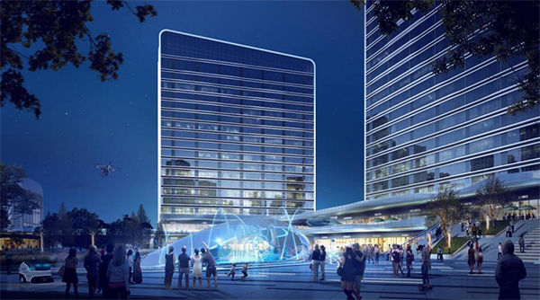 产业发展与城市生活齐提质 成都市金牛区10个项目集中开工_fororder_成都市金牛区AI数字创智元项目共享服务云谷效果图-供图--成都市金牛区委宣传部