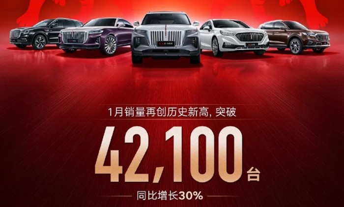 开门红！中国一汽红旗品牌1月销售超4.2万辆