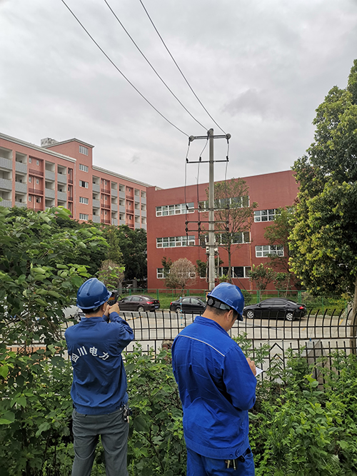 电力工人巡察供区内线路设备 供图 国网四川省电力公司今年7月天气