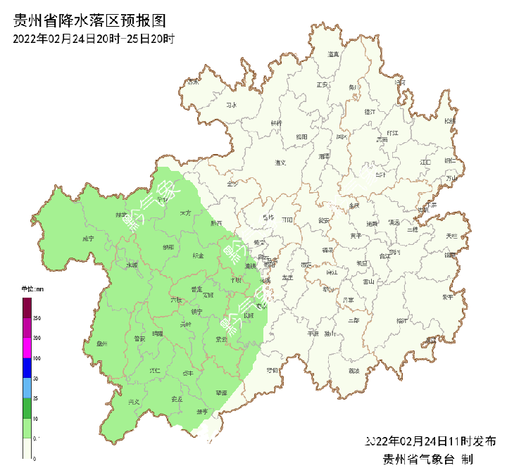 2月27日 贵州省各地气温将回升