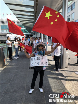 香港市民自发在尖沙咀举行尊重国旗国徽集会