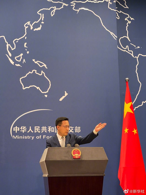 赵立坚:战争和制裁让美国在乱中牟利