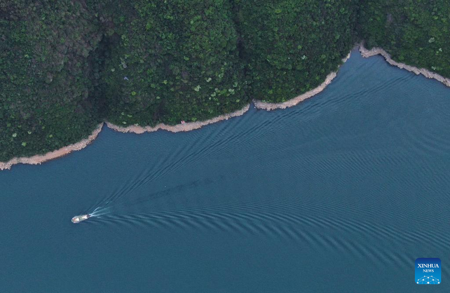 View of Yangtze River in Wushan County, SW China's Chongqing