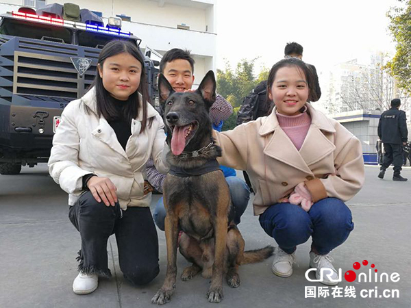 图片默认标题_fororder_萌妹子与警犬-（成都龙泉驿区委宣传部-供图）
