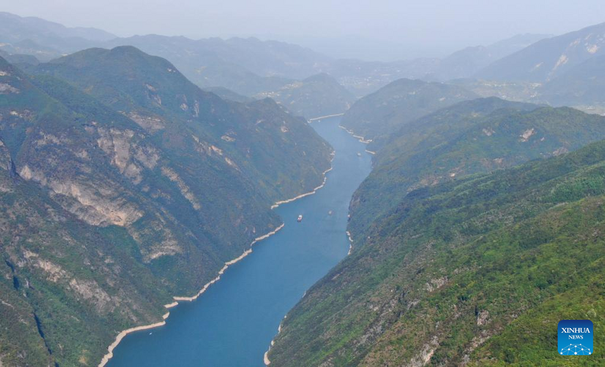 View of Yangtze River in Wushan County, SW China's Chongqing