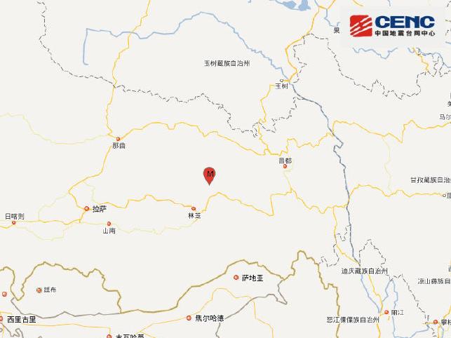 西藏林芝市波密县发生4.3级地震