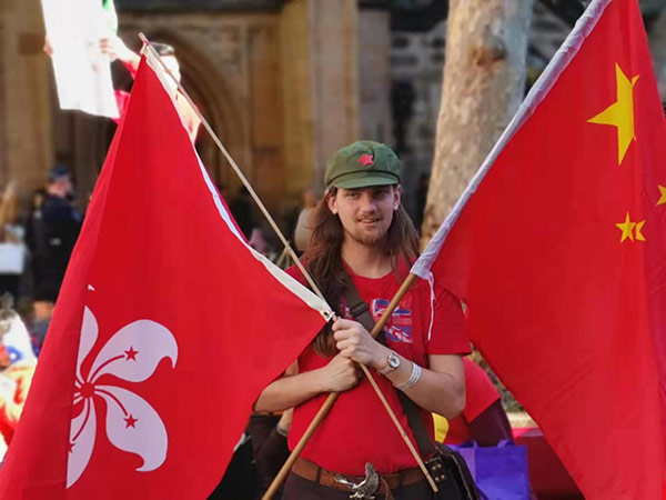 悉尼“爱国护港”和平游行，华人涌上街头表达中国心