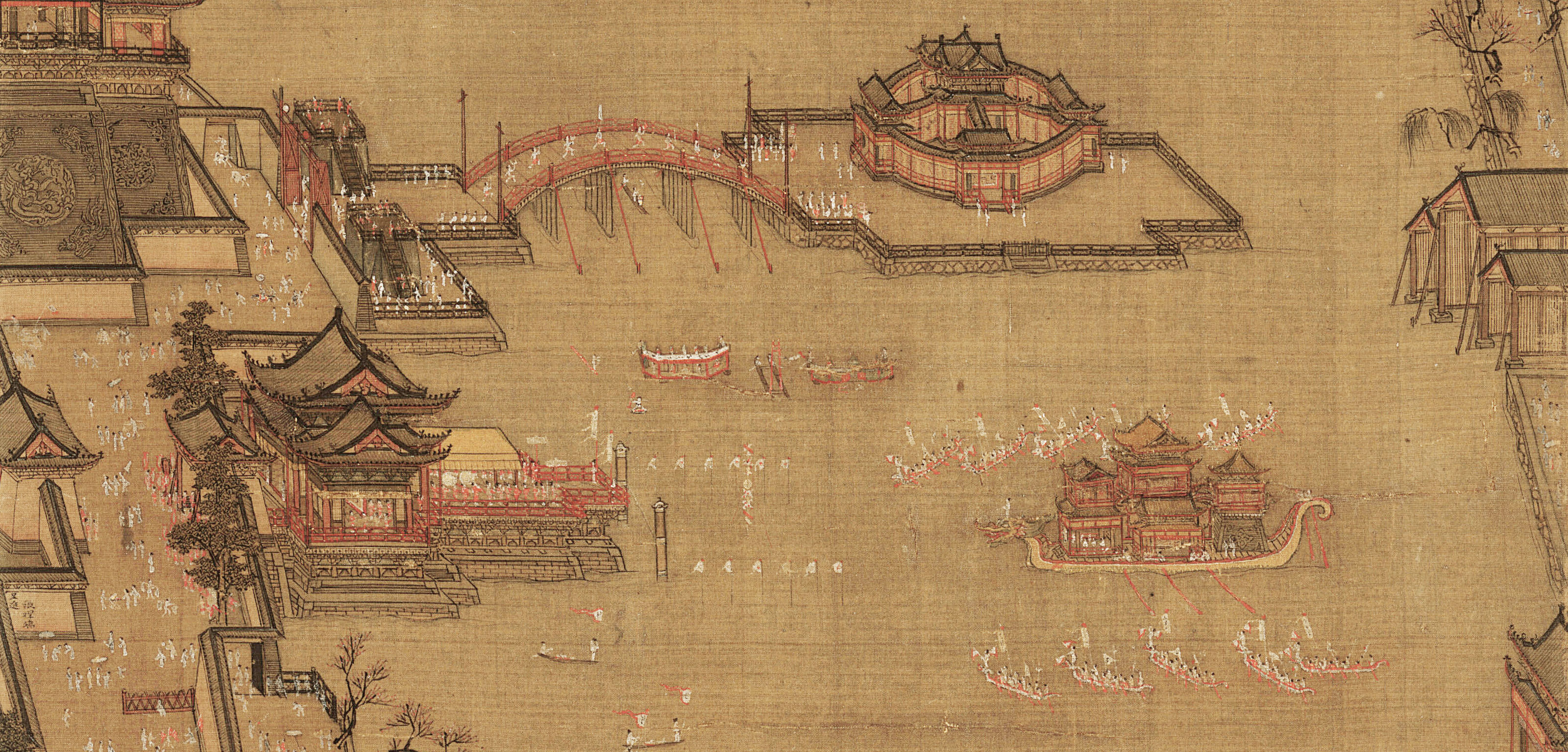 工整图真——《艺术里的奥林匹克》带您赏析《龙舟夺标图》的界尺画法和中国写意