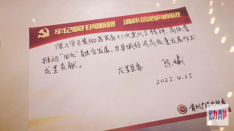 省党代会代表,龙里县委书记陈曦写下的美好期待是:深入学习贯彻落实省