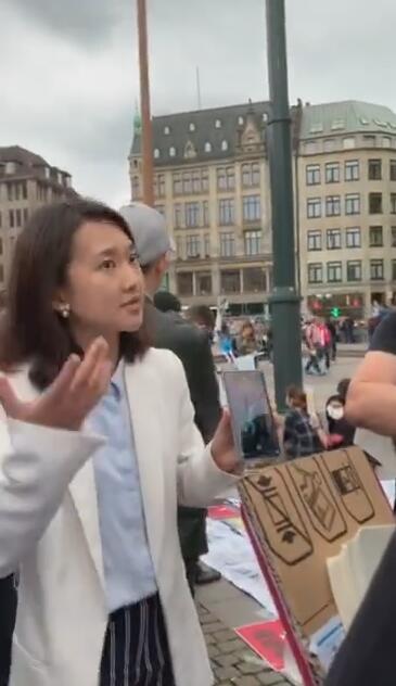 在德爱国人士怒怼香港激进示威者 留学生集会高唱《我的中国心》