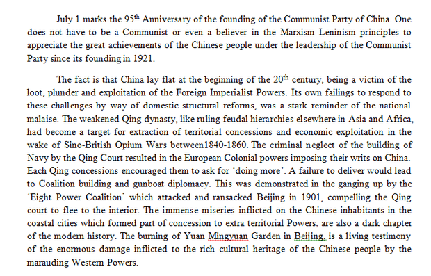 【建党95周年老外看】中国的历史是一条正确的道路