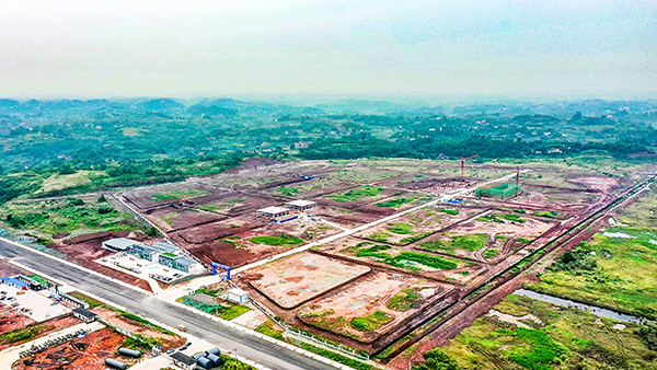 自贡沿滩:高性能有机氟材料项目驶入加速建设“快车道” 年产量2.6万吨_fororder_2项目建设现场