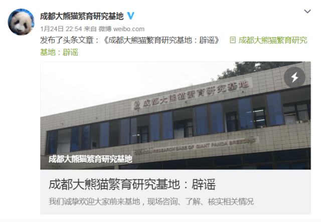 成都大熊猫基地回应“虐熊猫”：与事实严重不符