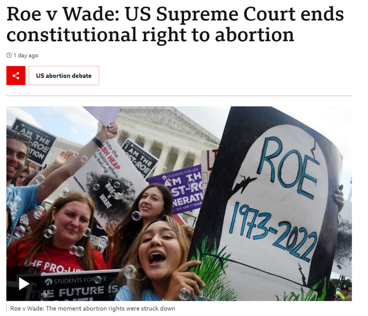 女性堕胎权被“收回” 外媒：美国社会撕裂进一步加剧_fororder_图片1