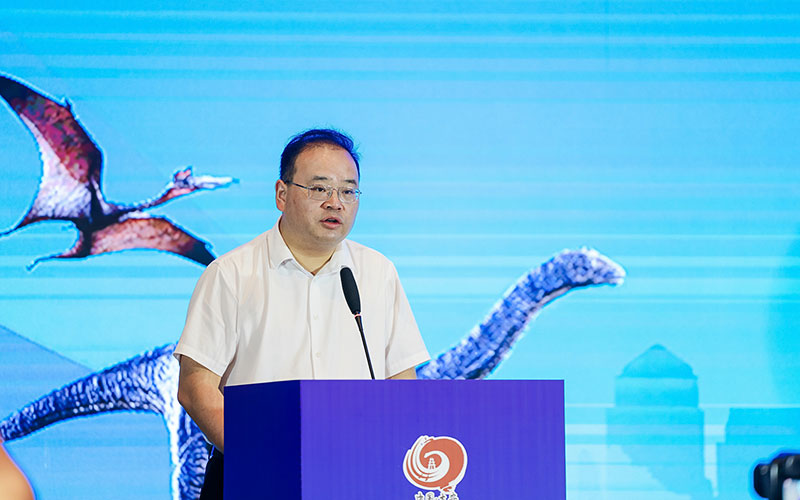 “惊奇自贡·好玩大安”暑期旅游专场推介会在渝举行_fororder_3大安区委书记彭长林致辞(摄影-宋姿熠)