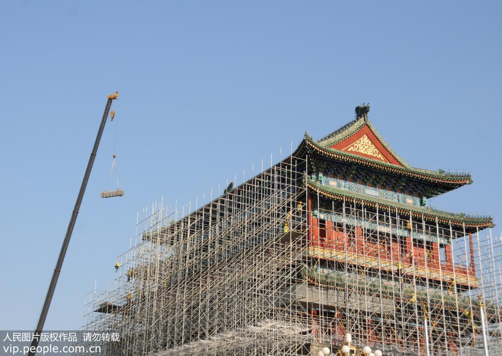 北京正阳门、前门箭楼开始修缮维护
