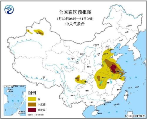 未来三天华北南部黄淮江淮等地有间歇性霾