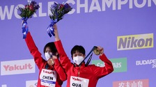 全红婵、陈芋汐“互相带飞” 女子双人10米台强势夺冠