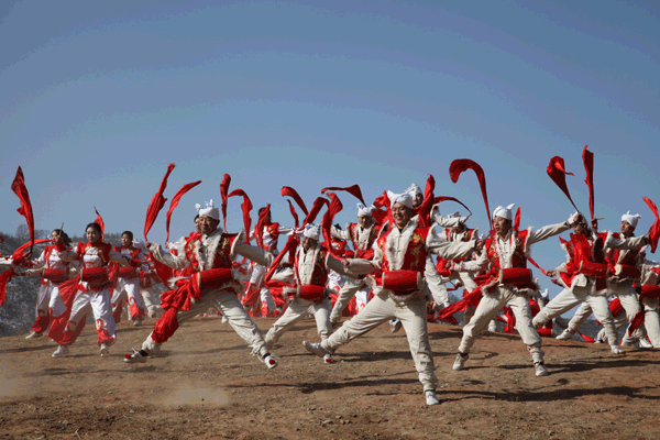陝西省北部の安塞、腰鼓などの伝統芸術がたっぷり