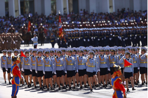 蒙古国举行国旗日阅兵仪式