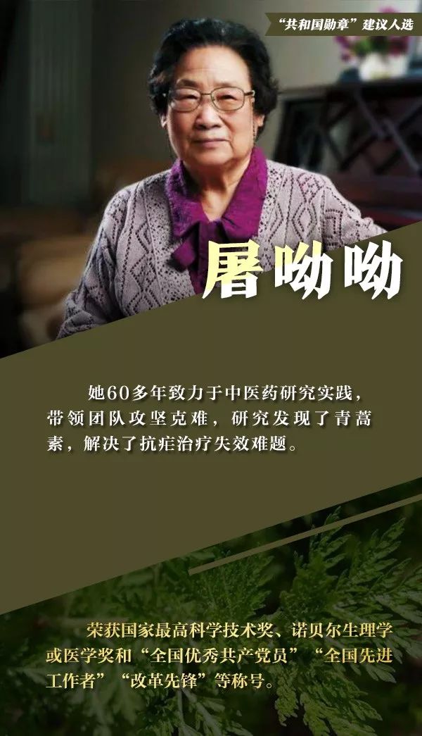 致敬！“共和国勋章”和国家荣誉称号建议人选全名单