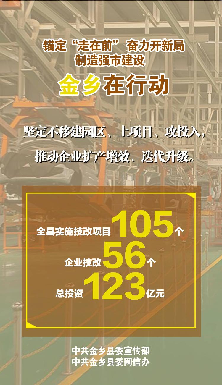 制造强市建设看济宁丨锚定“走在前” 奋力开新局 制造强市建设 金乡在行动