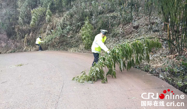 图片默认标题_fororder_民警设法清除路面障碍