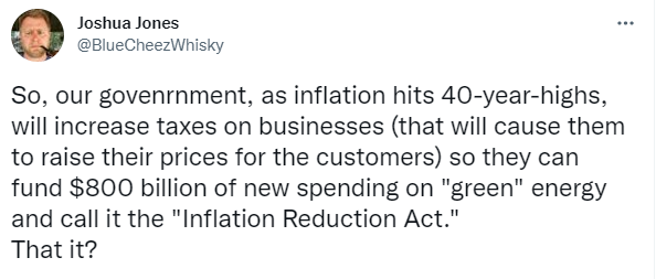 美国“降低通胀法案”遭群嘲 它真能给通胀“降温”？