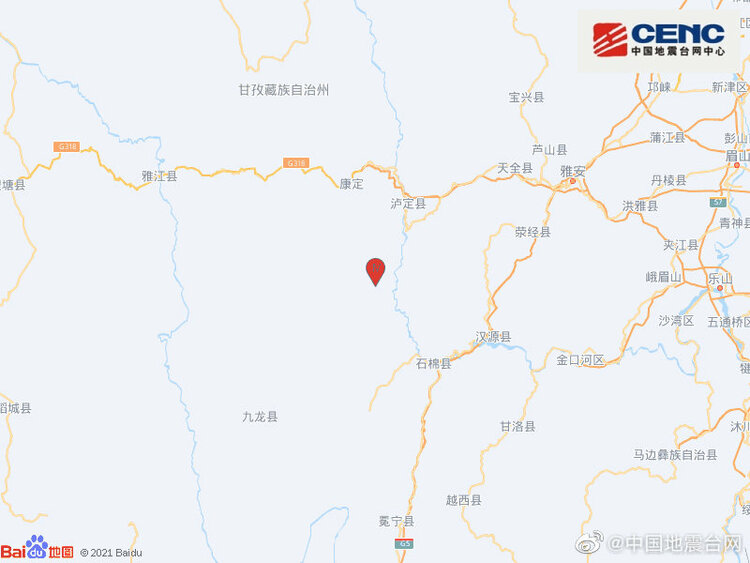 四川甘孜州瀘定縣發生6.8級地震 震源深度16千米