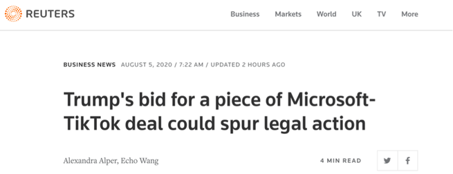 TikTokとの交渉で利益を得ようとするトランプ政権：まるでマフィア_fororder_1