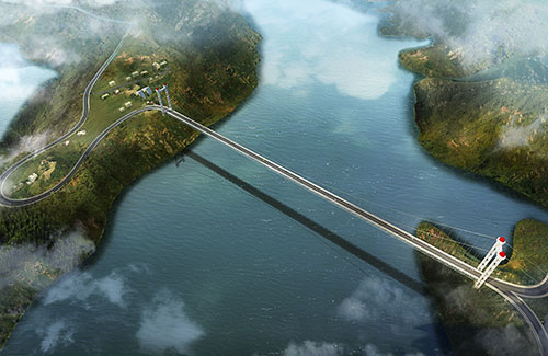 总投资3.9亿元 G227线凉山州盐源县—攀枝花市米易县黄泥梁子大桥工程项目正式开工_fororder_项目效果图