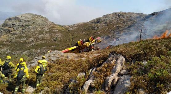 葡萄牙一架飞机在执行救火任务时坠毁
