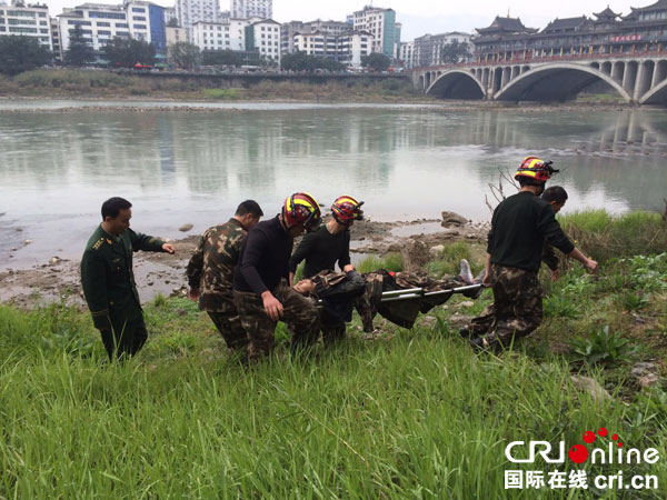 图片默认标题_fororder_消防官兵将落水者抬上救护车（雅安消防支队-供图）