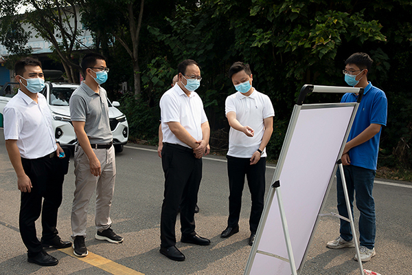 自贡大安:坚决守牢疫情防线 保障群众生命健康_fororder_1调研督导现场