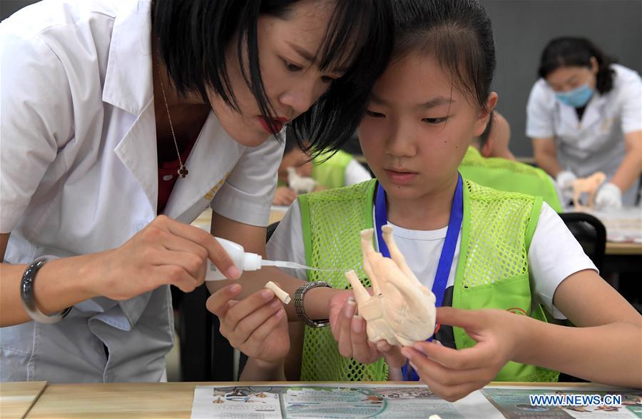 Children experience archaeological work, learn about Luoyang's history during summer camp