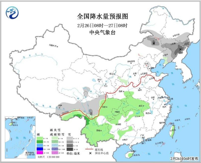 东北地区有较强降雪 江汉江南等地有中到大雨
