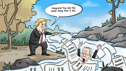 【Editorial Cartoon】Stepping into the same river
